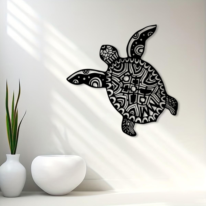 Live Fish Aquarium - Металлическое настенное панно «Морская черепаха», декор