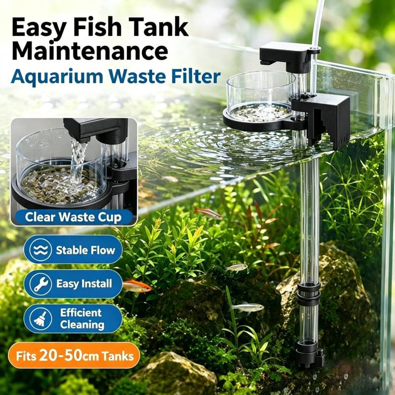 Aquarium Fish Waste Collector - Съемный пневматический очиститель для аквариума от