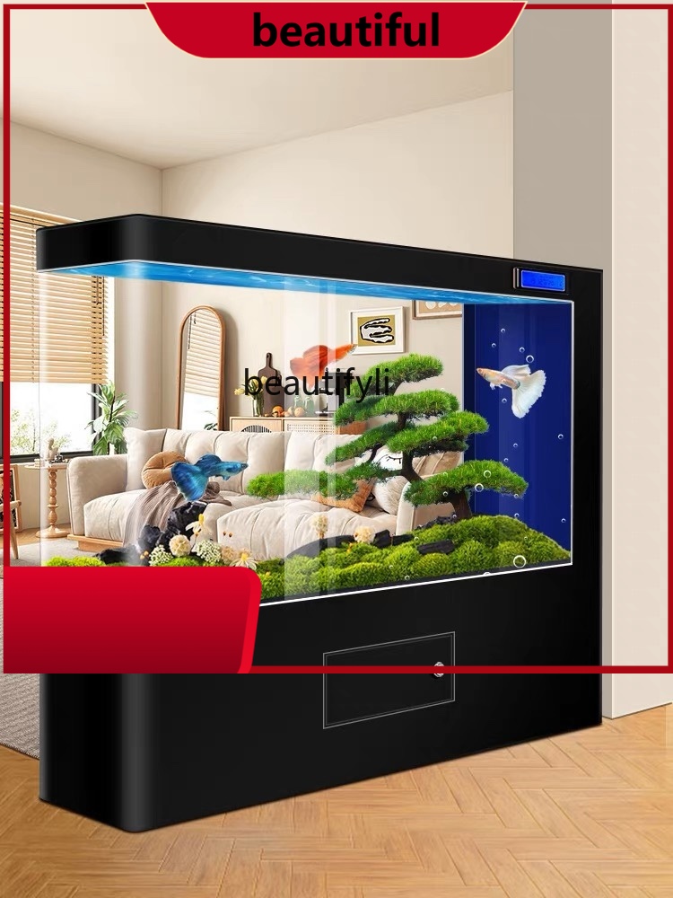 Live Fish Aquarium - Аквариум для гостиной, роскошный экологический самоциркуляционный