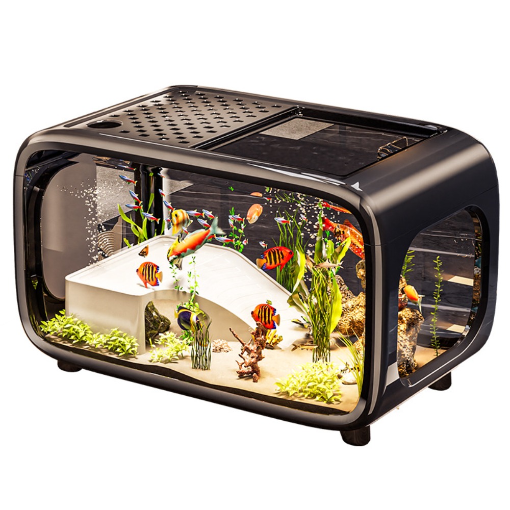 Live Fish Aquarium - Креативный прозрачный экологичный аквариум с крышкой