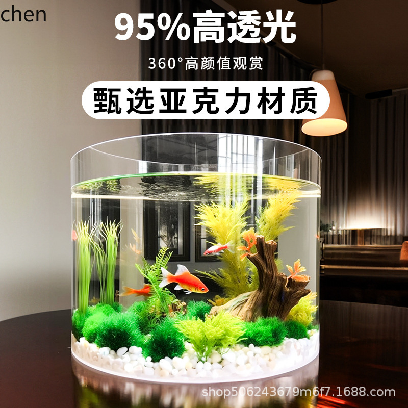 Креативный акриловый цилиндрич – обзор и цена Live Fish Aquarium